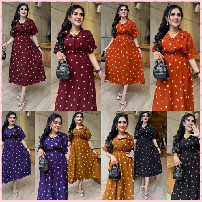Daster Wanita Jumbo Bahan Rayon Dengan Karet Pinggang Nyaman