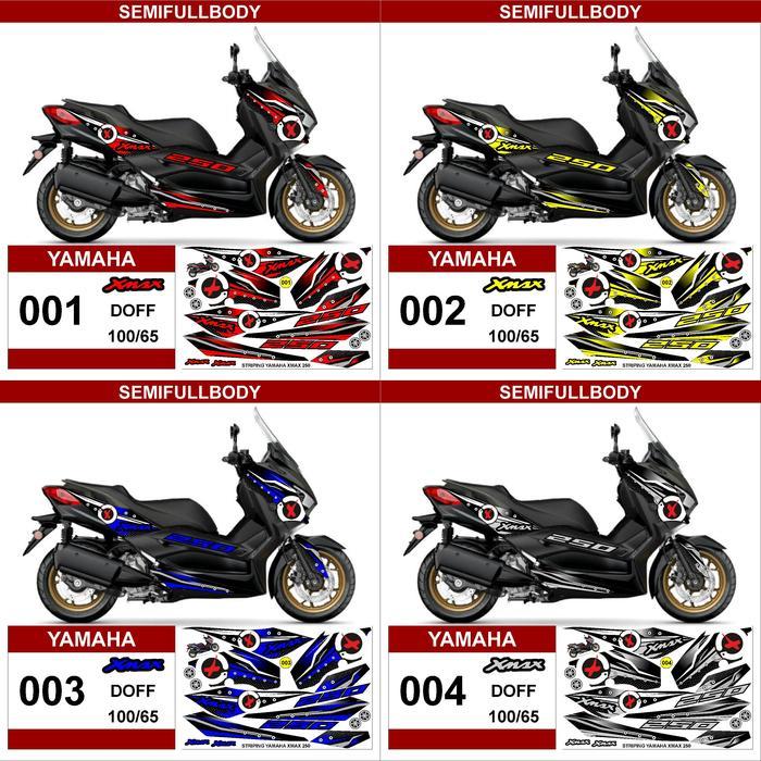 Stiker striping decal Yamaha XMAX 250 Semifullbody Variasi AR