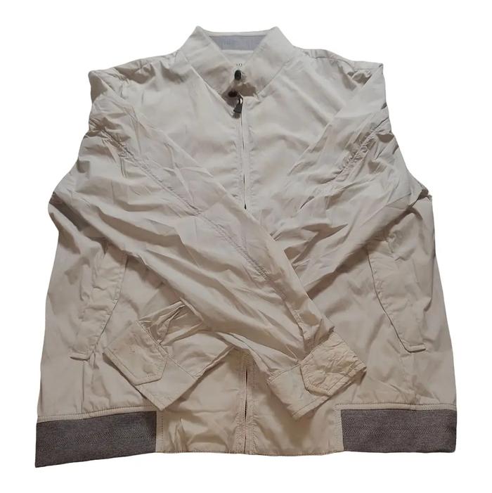 Jaket Harrington Bomber Krem Outerwear Full Zip Thrift Preloved Second Branded