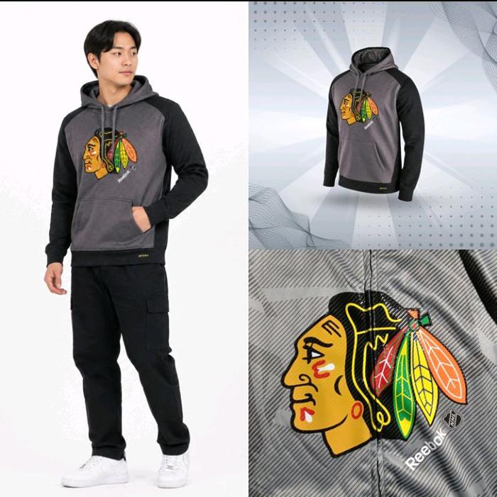 Hoodie Reebok Center Ice Indians NHL