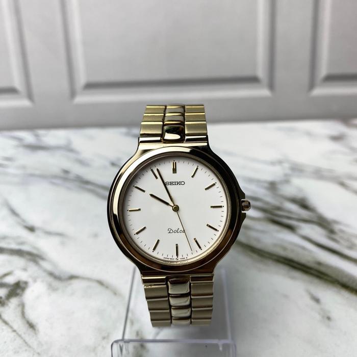 Jam Tangan Seiko Vintage Seiko Dolce Tungsten Quartz — Full Original 8N42 7020