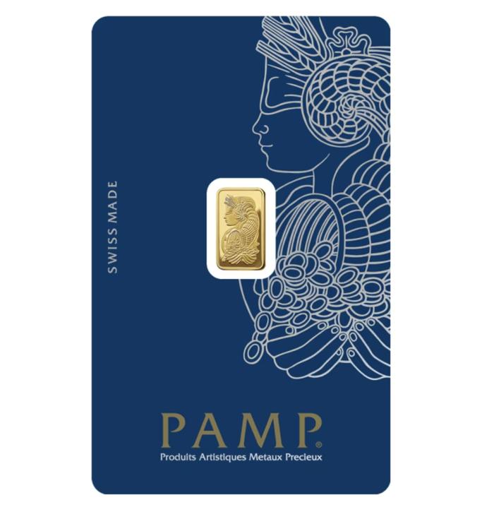 1 gram Pamp Suisse Lady Fortuna with Veriscan .9999 Gold Bar In Assay Emas Batangan