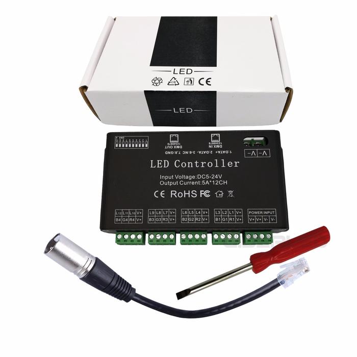 12 channel DMX controller 60A high-power DMX512 decoder DMX stage