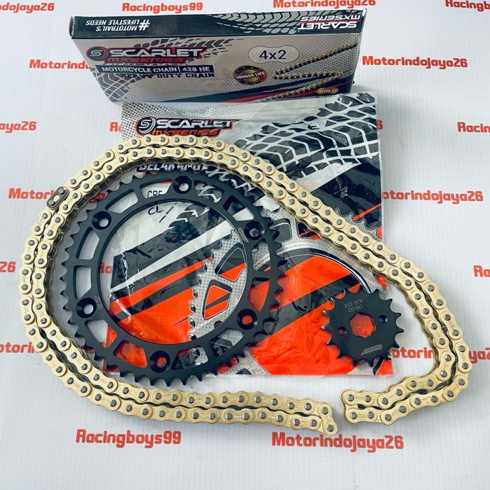 Gear Set Scarlet Racing CRF 150 L Black Gold Series