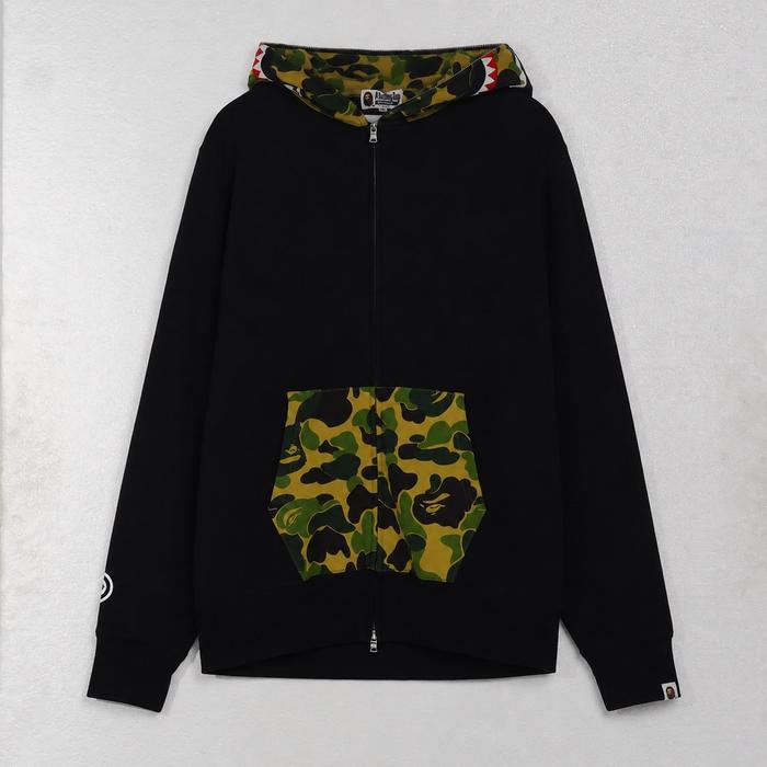 Jaket BAPE SHARK CAMO GREEN BLACK FULL ZIP HOODIE 100% ORIGINAL