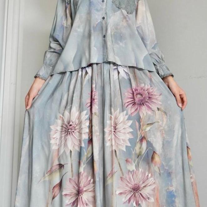 SET ROK SALVINA YS KANTONG RAYON VISCOSE PRINT
