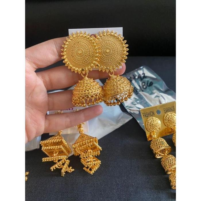 ANTING PANJANG INDIA/ ANTING ETNIK VINTAGE/ANTING ELEGANT GAYA/ANTING TERBARU INDIA GOLD