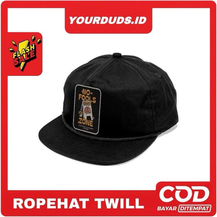 ROPEHAT topi visor pendek TWILL COTTON BORDIR NO FOOLS PREMIUM Laki Perempuan Skena bisa COD Fashion