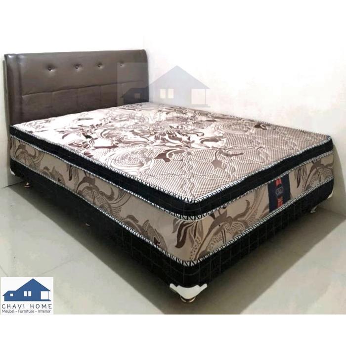 Set kasur springbed boxy bella super springbed lengkap sandaran garansi 10 tahun