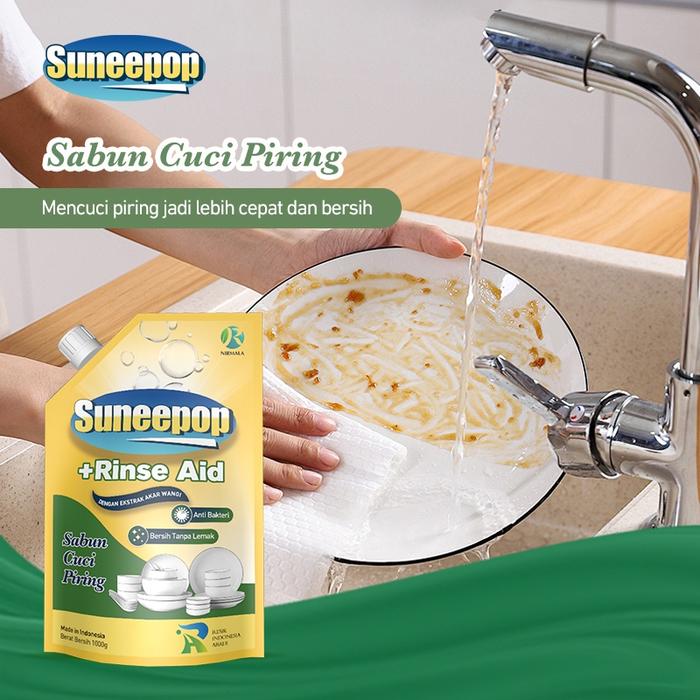 Suneepop 1000ML Sabun Cuci Piring Dishwasher Detergent Anti Bakteri Bersih Tanpa Lemak Sabun Cuci Pi