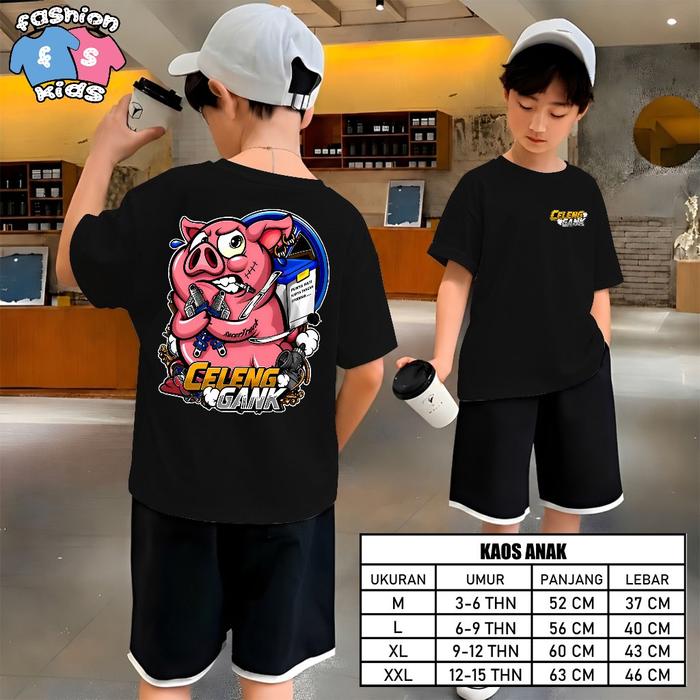 Baju Kaos Anak Atasan Honda CB GL Classik Celeng Gank Icikiwir Herex Terbaru Keren Pria Wanita Fre S