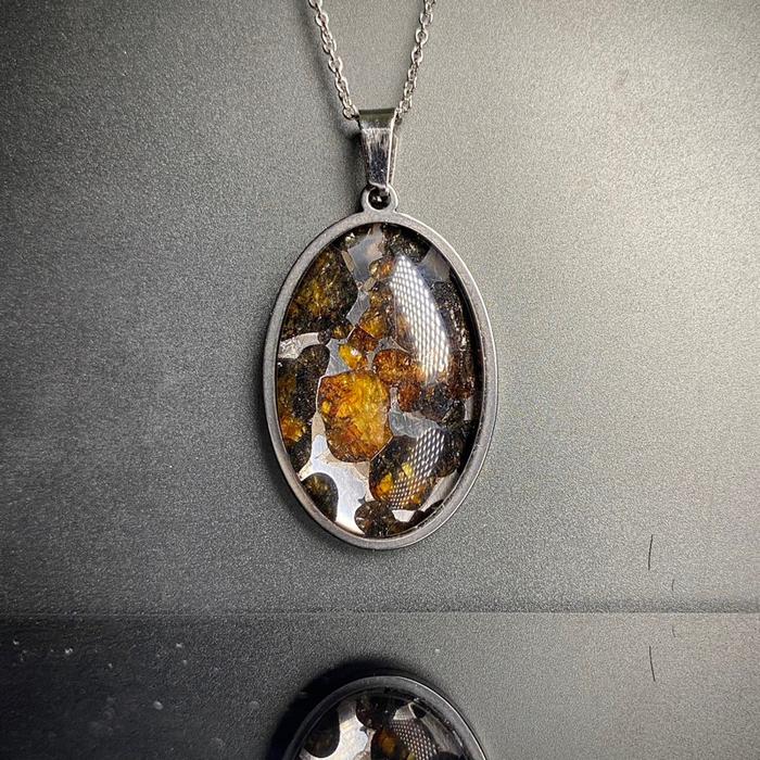 Meteorite Pendant -  Sericho Pallasite