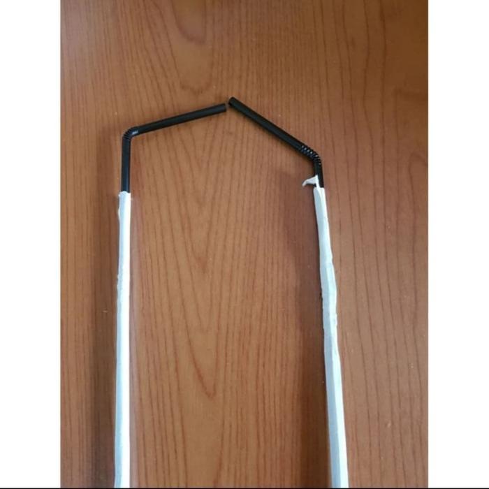 sedotan bengkok/sedotan higienis/sedotan hitam/sedotan putih) - Straw flexible tekuk bungkus