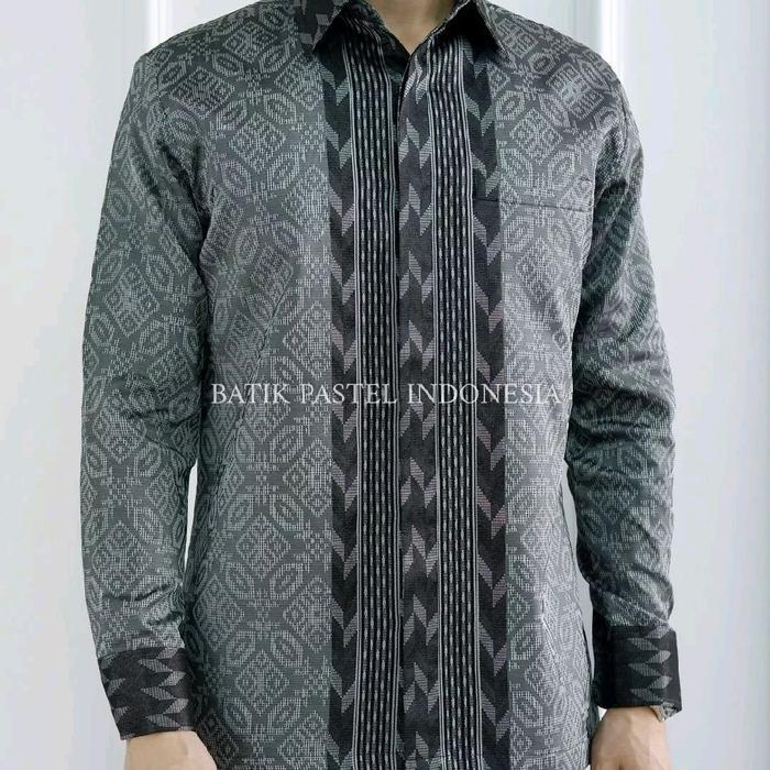 Kemeja Songket Pria Kemeja Tenun Baron Pria Songket Palembang Exclusive Lengan Pendek/Panjang 001 Fo