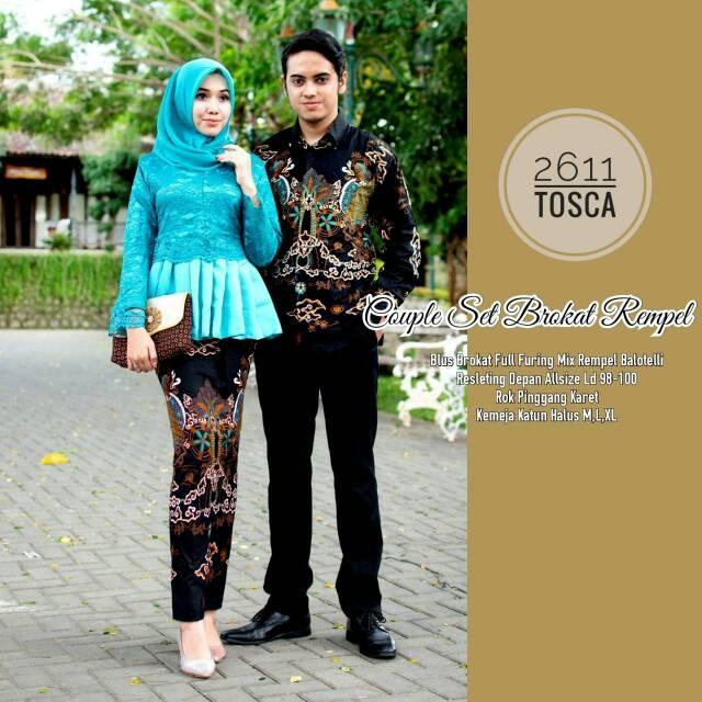 Kebaya Brokat 2611 Tile Mutiara | Kebaya Wisuda Tunangan Tunik Murah Pasangan Sarimbit Keluarga