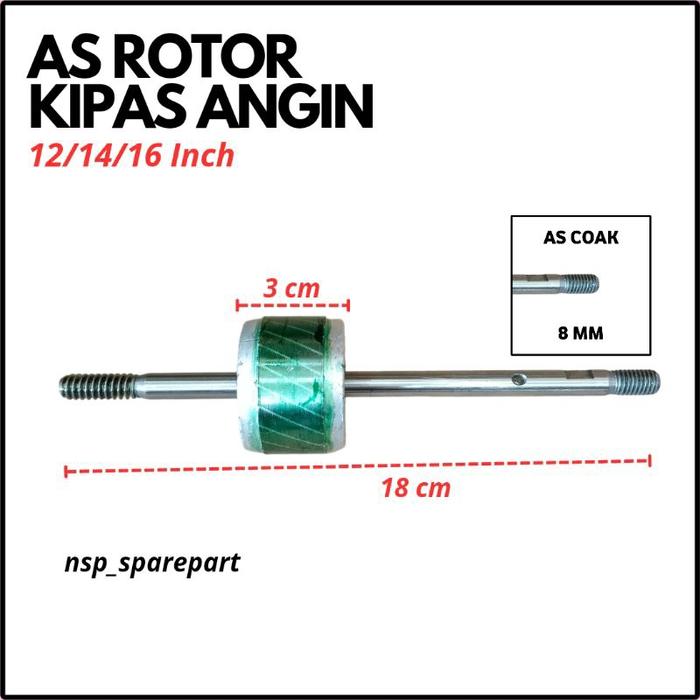 As Rotor Kipas Angin Umum 12-16 Inch Berkualitas Tinggi