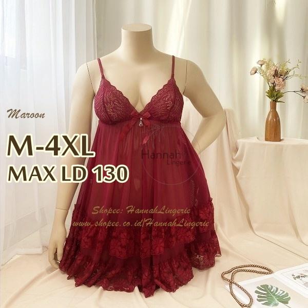 lingerie biru transparan ukuran besar m hingga xxxl