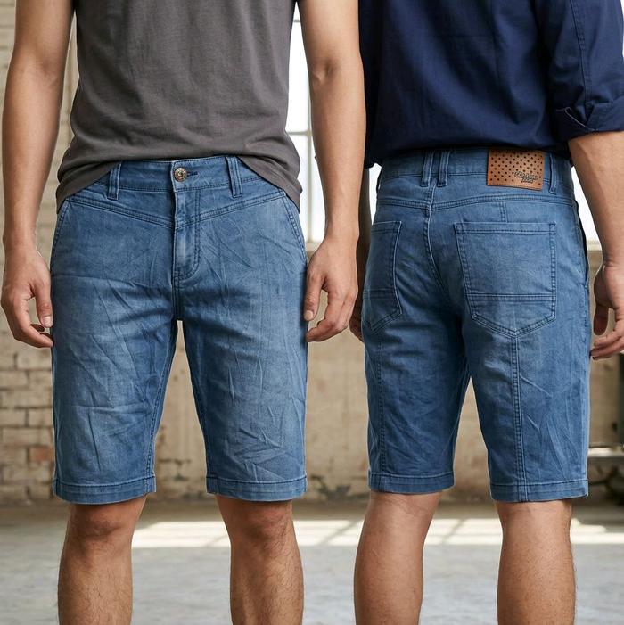 (Celana Branded) Buckaroo Jeans Original Vintage Men's Washed Blue Denim Shorts 36