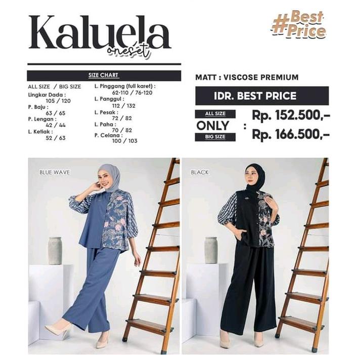 Kaluela one set by Alfasa Daily - one set setelan atas bawah bahan viscose premium - cantik nyaman s