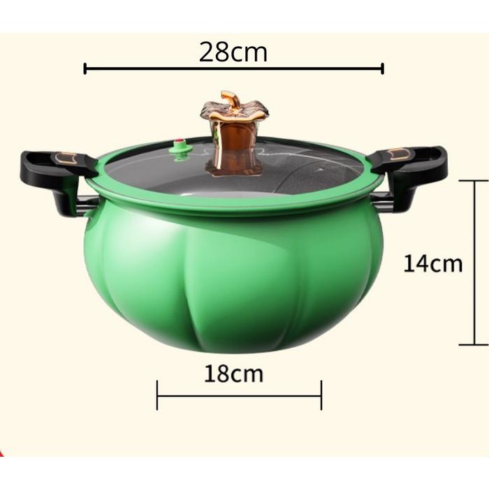 Panci Presto Labu Kapasitas 8 Liter dengan diameter 26cm / Premium Quality / Wajan Panci Presto Coat