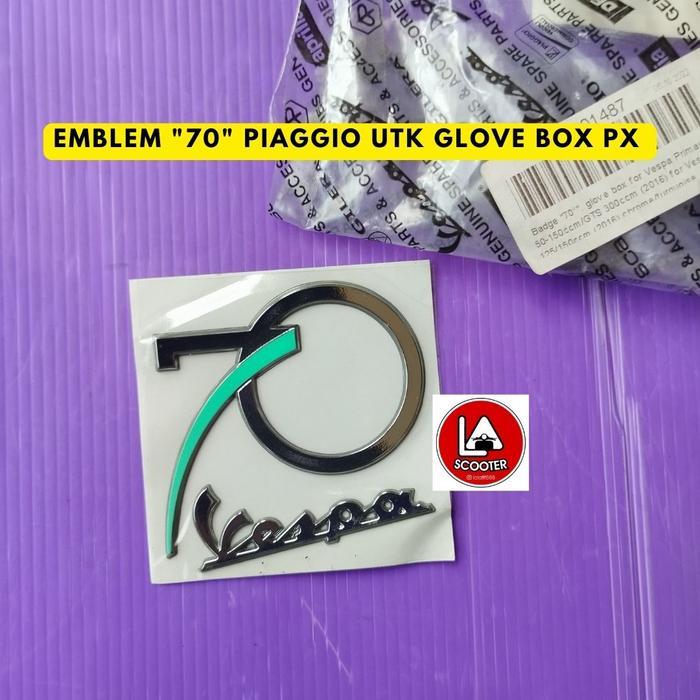 Emblem "70" Piaggio Utk Glove Box Px OSEAN