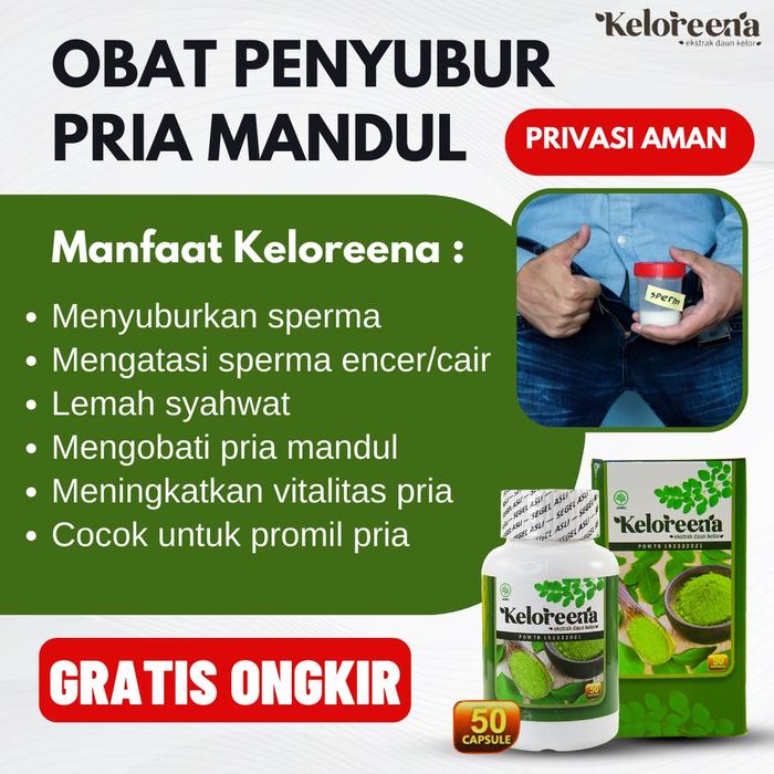 PENYUBUR SPERMA PRIA OBAT HERBAL PENAMBAH PENGENTAL MANI ENCER LAKI MANDUL PROMIL LAKI KELOREENA