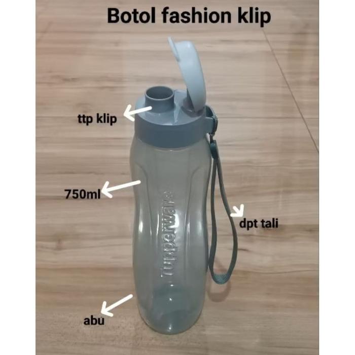READY ORIGINAL TUPPERWARE BOTOL ULIR/KLIP/ GROOVY /FASHION/ECOMEN 750ML