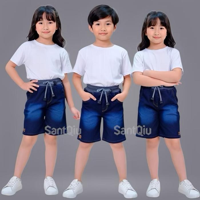 Celana Jeans Pendek Anak Laki-Laki 1-10 Tahun - SantQiu Fashion