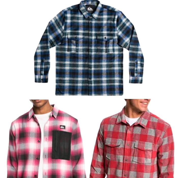 Kemeja flannel quiksilver original
