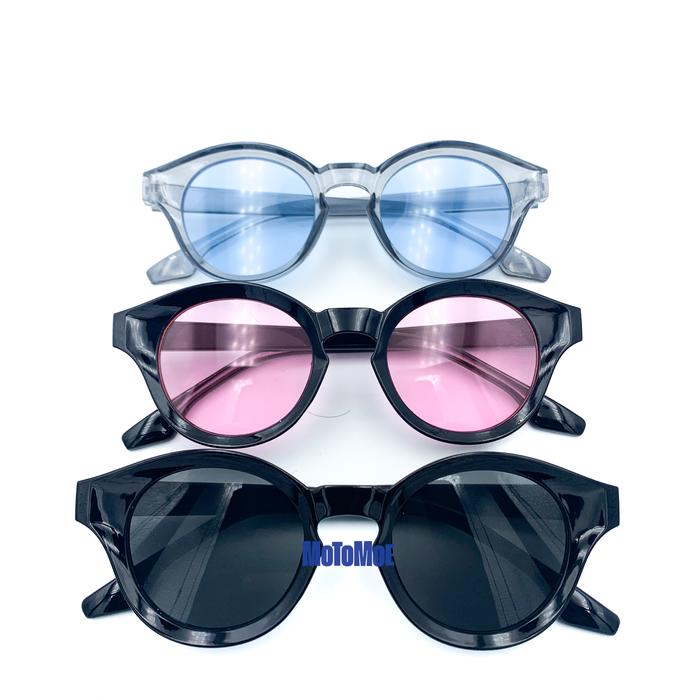 Motomoe Axion - Frame Kacamata Sungalsses Bulat Lens Color Skena Minimalis Ringan Klasik Kekinian Ko