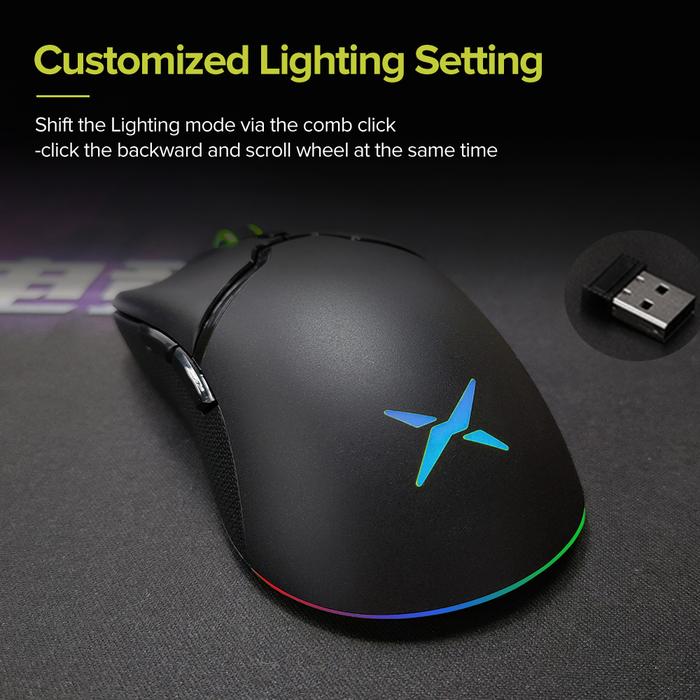Delux M800 PRO PAW3370 Optical Bluetooth Wireless Gaming Mouse 19000