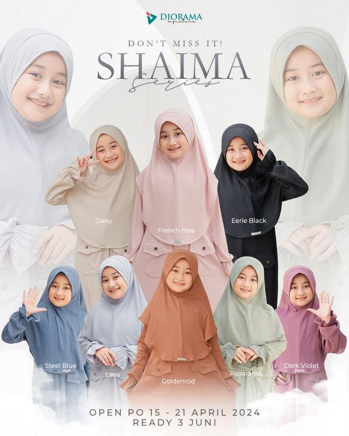 SHAIMA KIDS SET KHIMAR BY DIORAMA SIGNATURE || Gamis Dress Knit  Anak Perempuan Elegant SEt khimar G