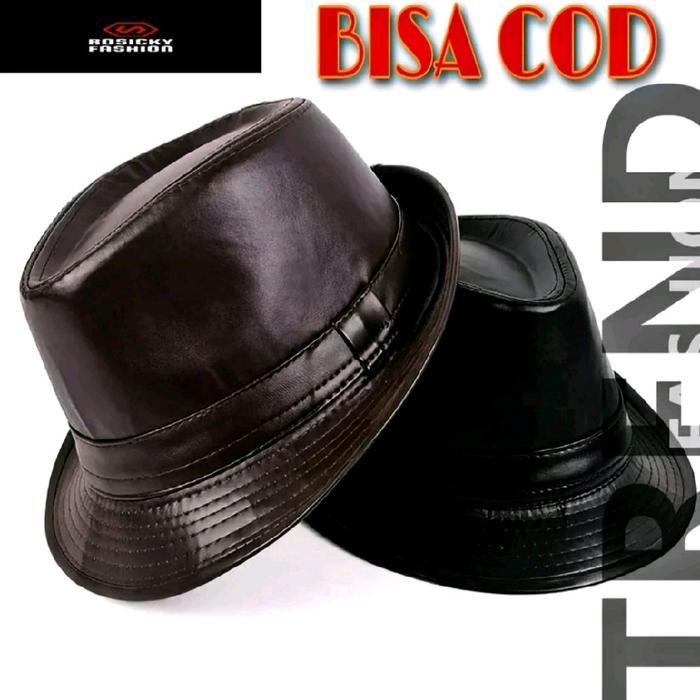 Topi Full kulit / Topi Tompi / Topi Fedora / Topi Laken / Topi Zazz pria / Topi coboy / Topi kulit T