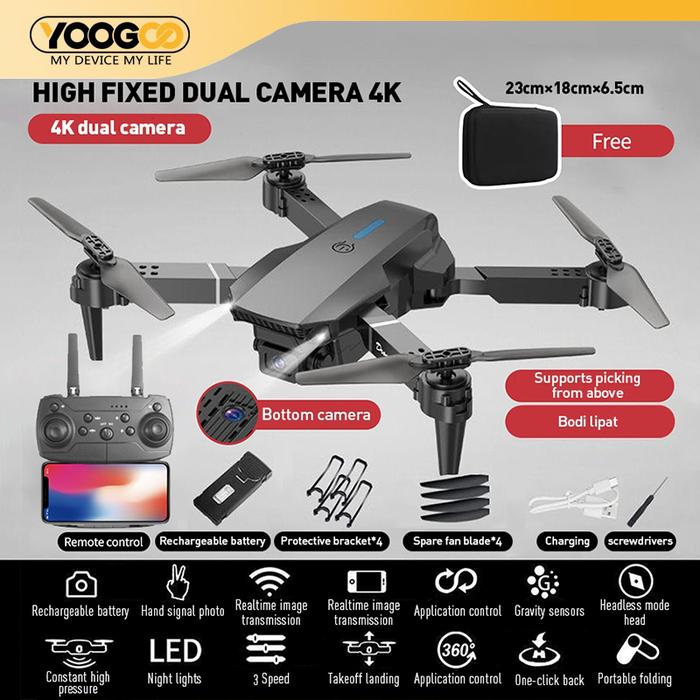 E88 Pro Drone/E99 Pro Drone Anti Tabrak Drone Mini Dengan Kamera HD Drone Smart Drone E88 Pro 4K/E99