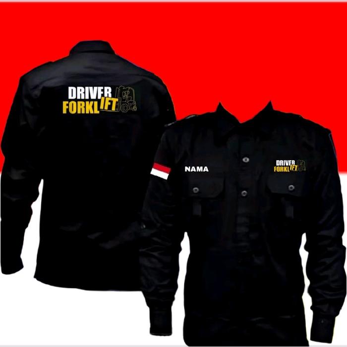kemeja Bordir driver forklift kemeja driver forklift baju driver forklift seragam driver forklift Pd