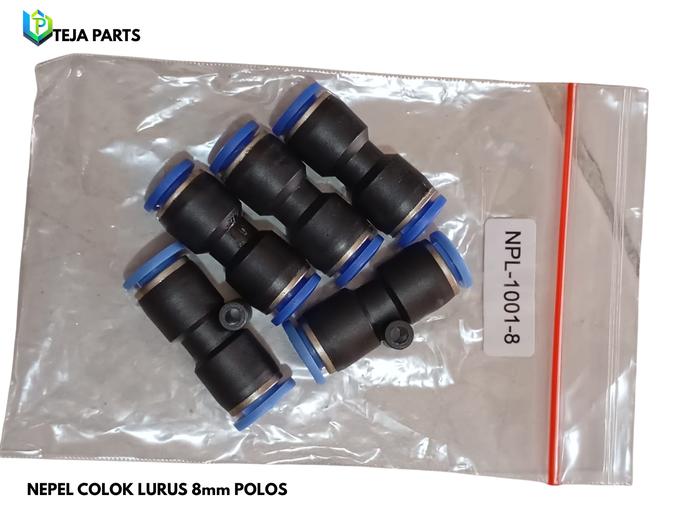 Nepel Colok Lurus 8mm Polos Kualitas Terbaik Untuk Pompa & Selang
