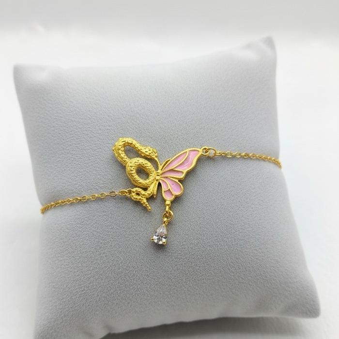 Gelang medusa Semicolon Butterfly Anti Karat TITANIUM | KALUNG SEMICOLON