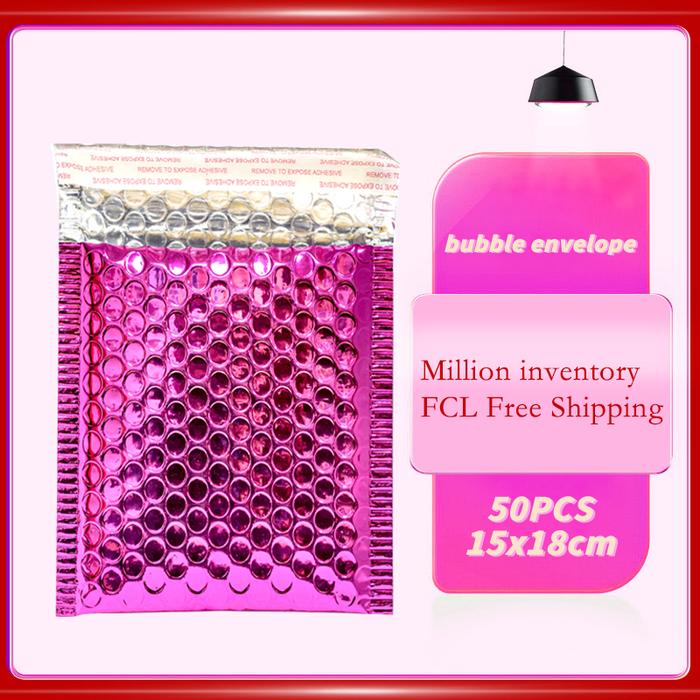 50Pcs Bubble Mailers Pink Poly Bubble Mailer Self Seal Padded
