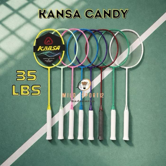 RAKET BADMINTON KANSA WARNA 35 LBS SIAP PAKAI