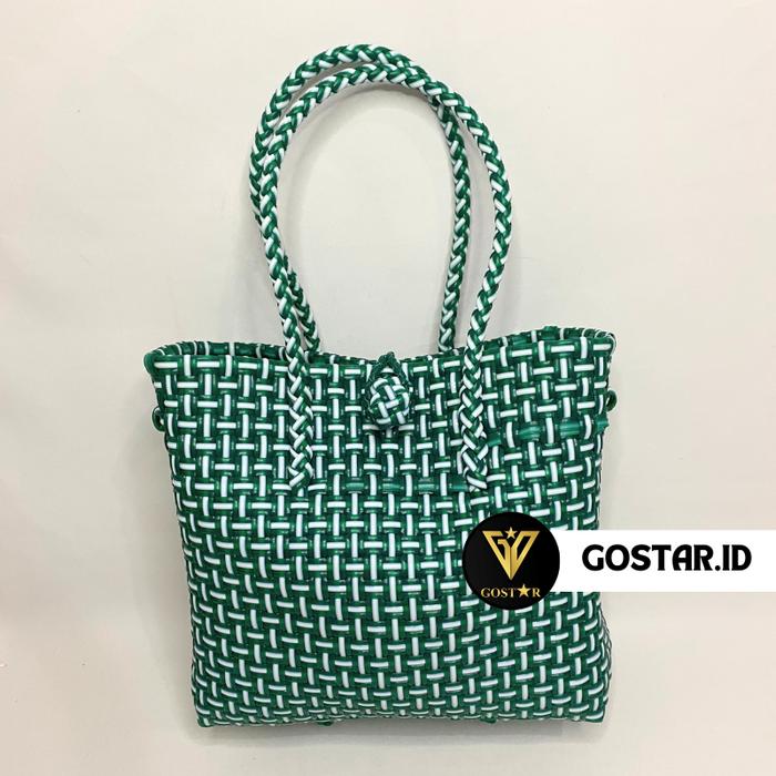 GOSTAR.ID/TAS  Tote JALI JOGJA/TAS  Totebag  Perempuan JINJING ANYAMAN PLASTIK Wanita