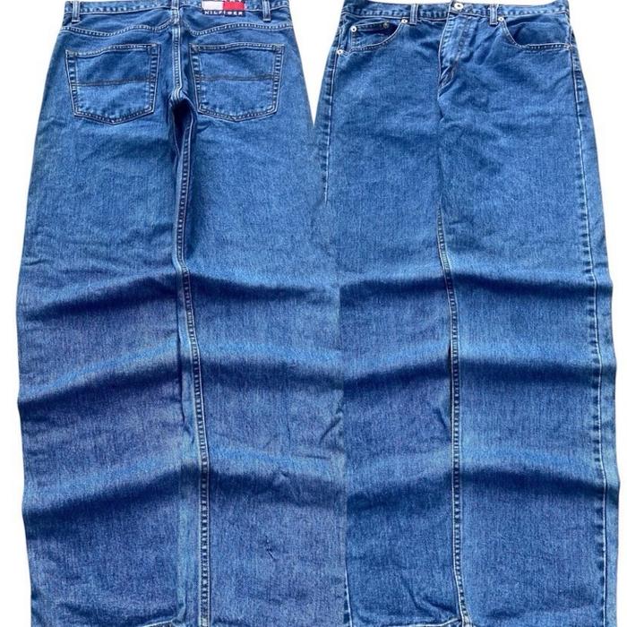 Tommy Jeans Celana Baggy Jeans Denim Pants Y2K Vintage dengan Desain Klasik dan Nyaman