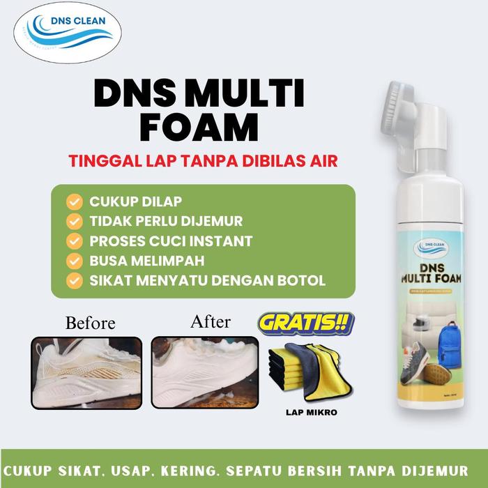 DNS Multi Foam Instant Cleaner Pembersih Sepatu Helm Tas Sofa  Serba Guna Tanpa Bilas