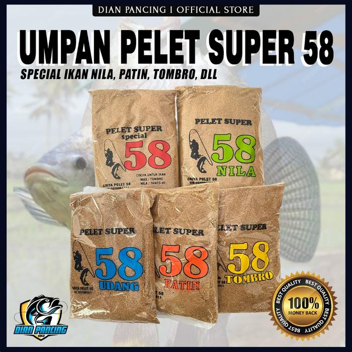 UMPAN PELET 58 SUPER UMPAN PANCING JITU DI SEMUA SPOT PEMANCINGAN Target Ikan Galatama Nila, Ikan Ma