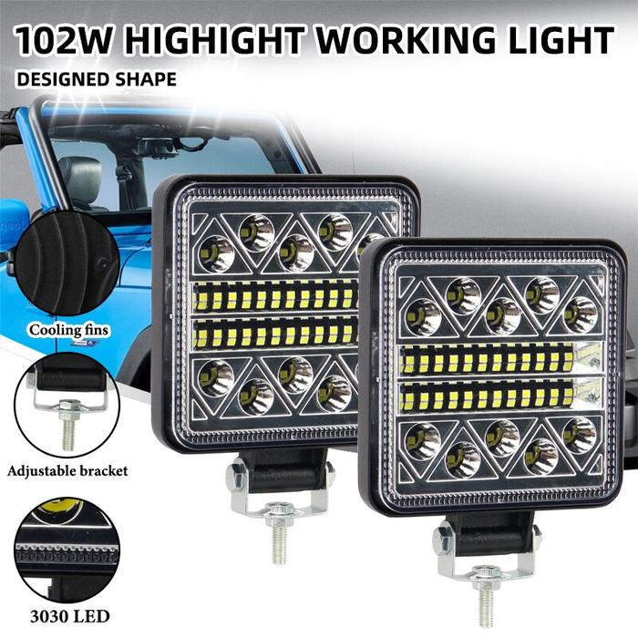102W Work Light Headlight Led Bar LED Lightbar Spotlight Offroad LED