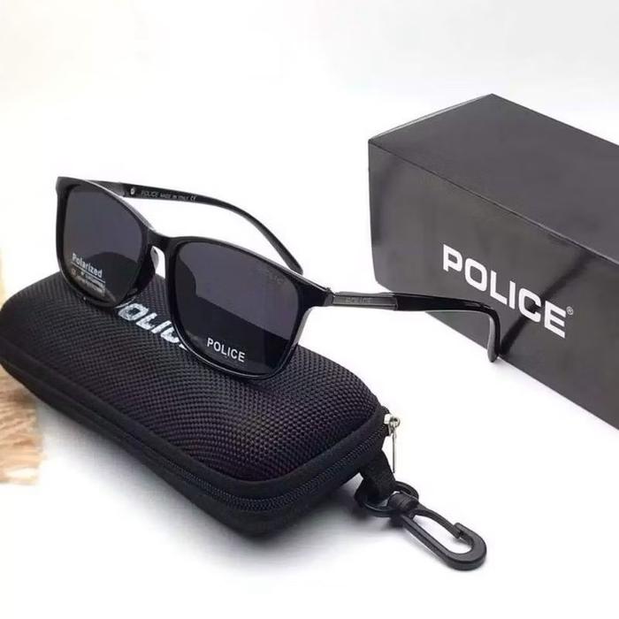 Kacamata hitam police polarized anti uv model 1216 Anti uv400++ kacamata gaya pria original fullset