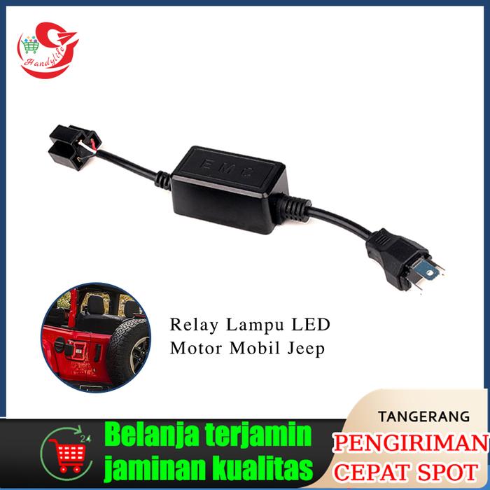 Penghilang Kesalahan Kabel H4 Plug Relay Lampu Led Daymaker Motor Mobil Jeep