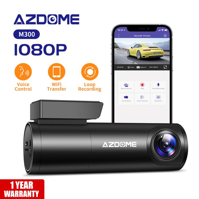 AZDOME M300 Dashcam Full HD 1080P Car Video Recorder Voice Control