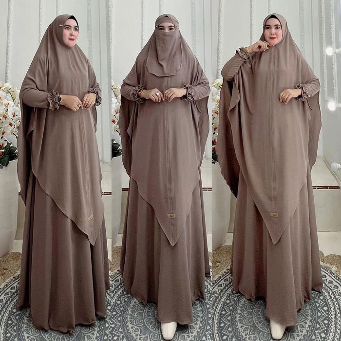 TERBARU! Set Dress/One Set Gamis Syari Kode ISMAYA Bahan Kringkel Premium By Ory AjeZas Collection