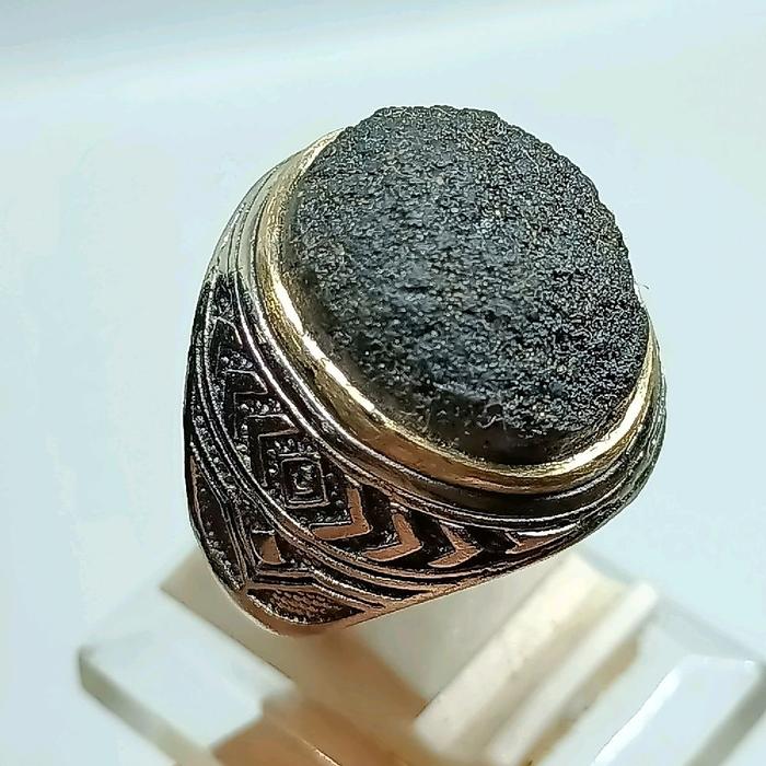 Cincin Batu Meteor Badar Besi , Natural Nampel Magnet