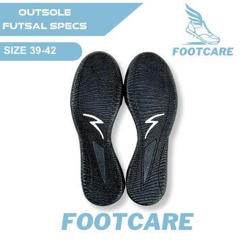 OUTSOLE SEPATU FUTSAL[Sol Sepatu Futsal SPECS 1Warna] Terbaru Size 39-43 - Hitam, 39